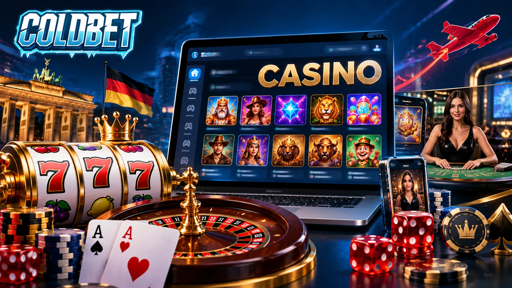 ColdBet Casino Deutschland mit Slots, Roulette, Live Casino und Crash Games